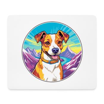 Terrier brésilien race de chien dessin animé kawaii Waterco - Tapis de souris (format paysage) - blanc - Devant