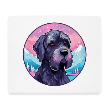 Giant Schnauzer Dog Breed Cartoon Kawaii Watercolo - Mouse Pad (horizontal) - white - Front