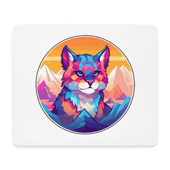 Chat égyptien coloré dessin animé aquarelle Illustrat - Tapis de souris (format paysage) - blanc - Devant