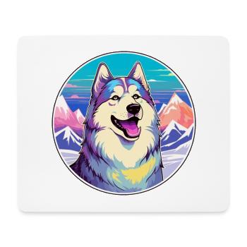 Malamute Alaska Hunderasse Cartoon Kawaii Watercol - Mousepad (Querformat) - Weiß - Vorne