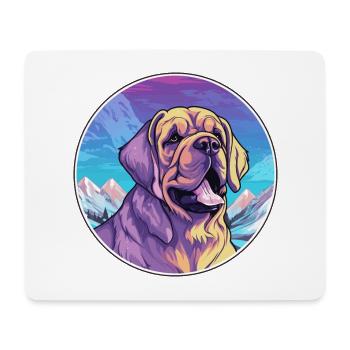 Transmontano mastiff race de chien dessin animé kawaii Wate - Tapis de souris (format paysage) - blanc - Devant