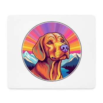 Vizsla Dog Breed Cartoon Kawaii Watercolor - Mouse Pad (horizontal) - white - Front