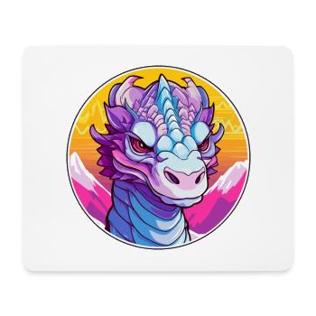 Dragon Watercolor Cartoon Kawaii Pet Animal Colorf - Mouse Pad (horizontal) - white - Front