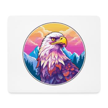 Falke Aquarell Karikatur Kawaii Haustier Tier Farbe - Mousepad (Querformat) - Weiß - Vorne