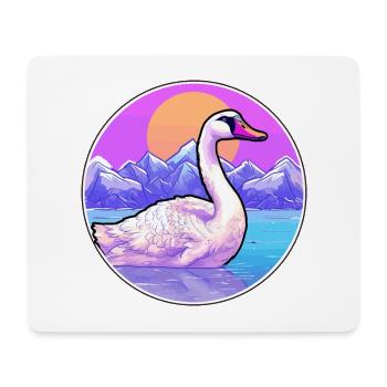 Goose Watercolor Cartoon Kawaii Pet Animal Colorfu - Mouse Pad (horizontal) - white - Front
