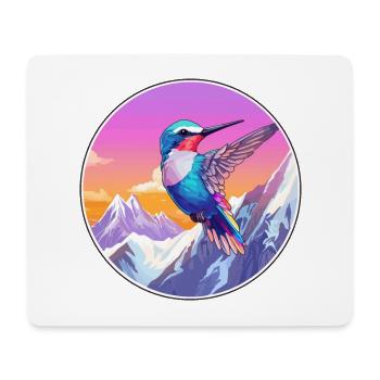Colibri Aquarelle Dessin Animé Kawaii Animal De Compagnie C - Tapis de souris (format paysage) - blanc - Devant