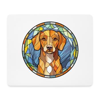 Ariegeois chien race vitrail coloré Waterco - Tapis de souris (format paysage) - blanc - Devant