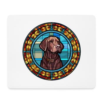 Armenische Gampr Hunderasse Buntes Glas Bunt Wa - Mousepad (Querformat) - Weiß - Vorne
