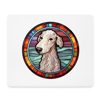Bedlington Terrier Dog Breed Stained Glass Colorfu - Mouse Pad (horizontal) - white - Front