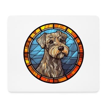 Cesky Terrier Hunderasse Buntes Glas Wat - Mousepad (Querformat) - Weiß - Vorne