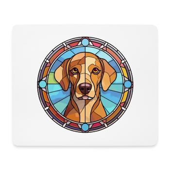 Cimarron Uruguayo Dog Breed Stained Glass Colorful - Mouse Pad (horizontal) - white - Front