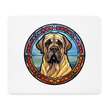 Englische Dogge Hunderasse Buntes Glas Buntes W - Mousepad (Querformat) - Weiß - Vorne