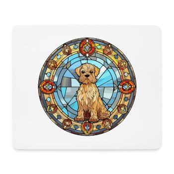 Grand Griffon Vendeen Hunderasse Buntglas Colo - Mousepad (Querformat) - Weiß - Vorne