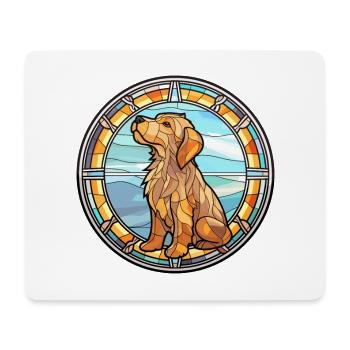 Griffon Fauve De Bretagne Dog Breed Stained Glass - Mouse Pad (horizontal) - white - Front