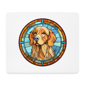 Hovawart Dog Breed Stained Glass Colorful Watercol - Mouse Pad (horizontal) - white - Front