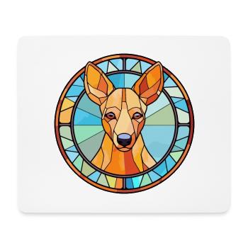 Kangaroo Dog Breed Stained Glass Colorful Watercol - Mouse Pad (horizontal) - white - Front