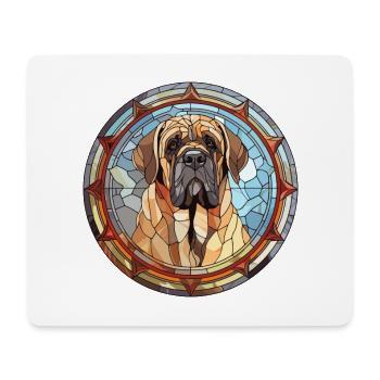 Kumaon Mastiff chien race vitrail coloré Wa - Tapis de souris (format paysage) - blanc - Devant