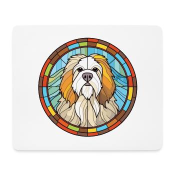 Himalaya-Schäferhund Hunderasse Buntglas Colorfu - Mousepad (Querformat) - Weiß - Vorne