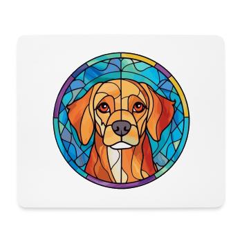 Lapinporokoira Dog Breed Stained Glass Colorful Wa - Mouse Pad (horizontal) - white - Front