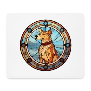 Laufhund Hunderasse Buntes Glas Buntes Wassercol - Mousepad (Querformat) - Weiß - Vorne