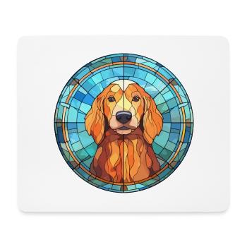 Saarlooswolfhond Hunderasse Buntglas Bunt - Mousepad (Querformat) - Weiß - Vorne