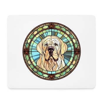 Pyrenäen-Mastiff-Hunderasse Buntglas Bunt - Mousepad (Querformat) - Weiß - Vorne