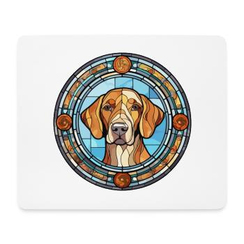 Smalandsstovare Dog Breed Stained Glass Colorful W - Mouse Pad (horizontal) - white - Front