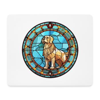 Sud russe Ovcharka chien race vitrail Col - Tapis de souris (format paysage) - blanc - Devant
