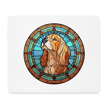 Strellufstover Dog Breed Stained Glass Colorful Wa - Mouse Pad (horizontal) - white - Front