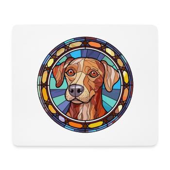 Schillerstovare Dog Breed Stained Glass Colorful W - Mouse Pad (horizontal) - white - Front