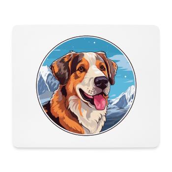 Akbash Hunderasse Karikatur Kawaii Aquarell - Mousepad (Querformat) - Weiß - Vorne