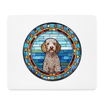 Spanish Water Dog Breed Stained Glass Colorful Wat - Mouse Pad (horizontal) - white - Front