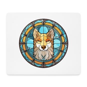 Tamaskan Dog Breed Stained Glass Colorful Watercol - Mouse Pad (horizontal) - white - Front