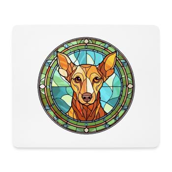 Uruguayen Cimarron chien race vitrail Colorfu - Tapis de souris (format paysage) - blanc - Devant