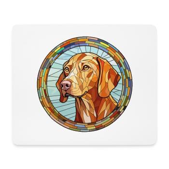 Vizsla Dog Breed Stained Glass Colorful Watercolor - Mouse Pad (horizontal) - white - Front