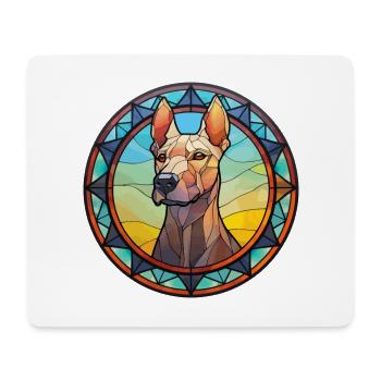 Thai Ridgeback chien race vitrail coloré Wa - Tapis de souris (format paysage) - blanc - Devant
