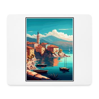 Lovran Kroatien Vintage Reiseposter WPA Souvenir - Mousepad (Querformat) - Weiß - Vorne