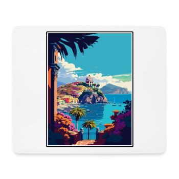 Ischia Italy Coastal Vintage Travel Poster WPA Art - Mouse Pad (horizontal) - white - Front