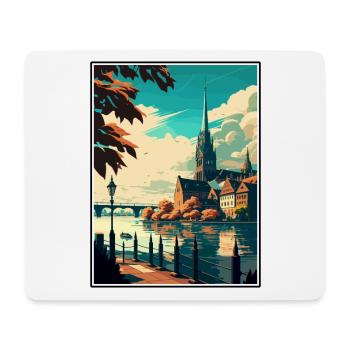Konstanz Deutschland Vintage Reiseposter Souvenir - Mousepad (Querformat) - Weiß - Vorne