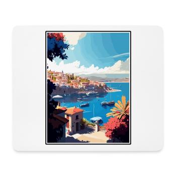 Ayvalik Turkey Vintage Travel Poster WPA Souvenir - Mouse Pad (horizontal) - white - Front