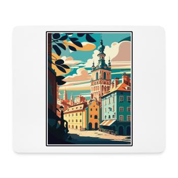Poznan European Poland Vintage Travel Poster WPA - Mouse Pad (horizontal) - white - Front