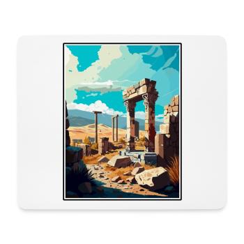 Göbeklitepe Turkey Vintage Travel Poster Souvenir - Mouse Pad (horizontal) - white - Front