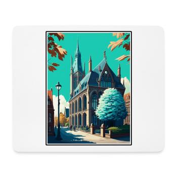Brême Allemagne Vintage voyage affiche WPA Souvenir - Tapis de souris (format paysage) - blanc - Devant