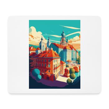 Bratislava Slowakei Vintage Reiseposter Souvenir - Mousepad (Querformat) - Weiß - Vorne