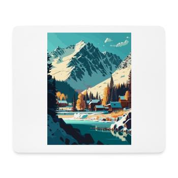 Arosa Suisse Suisse Affiche de voyage Vintage WPA - Tapis de souris (format paysage) - blanc - Devant