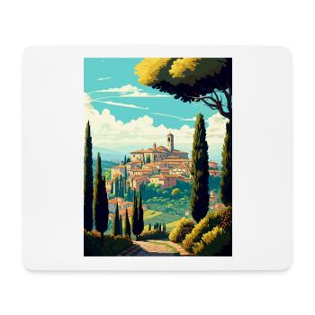 Montepulciano Italien Vintage Reiseposter Souvenir - Mousepad (Querformat) - Weiß - Vorne