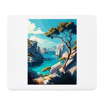 Calanques France Decoration Ar Travel Poster - Mouse Pad (horizontal) - white - Front