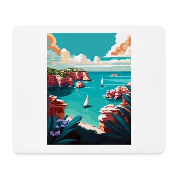 Menorca Spanien Vintage Reiseposter WPA Souvenir - Mousepad (Querformat) - Weiß - Vorne