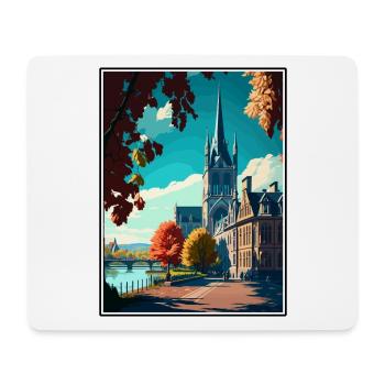 Bonn Allemagne Vintage voyage affiche WPA Souvenir - Tapis de souris (format paysage) - blanc - Devant