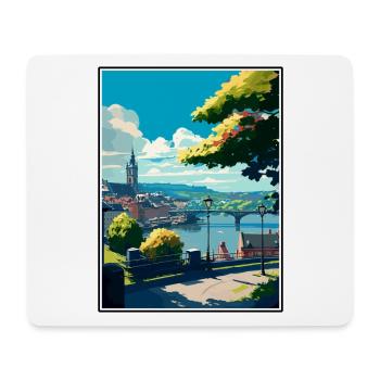 Koblenz Germany Vintage Travel Poster WPA Souvenir - Mouse Pad (horizontal) - white - Front